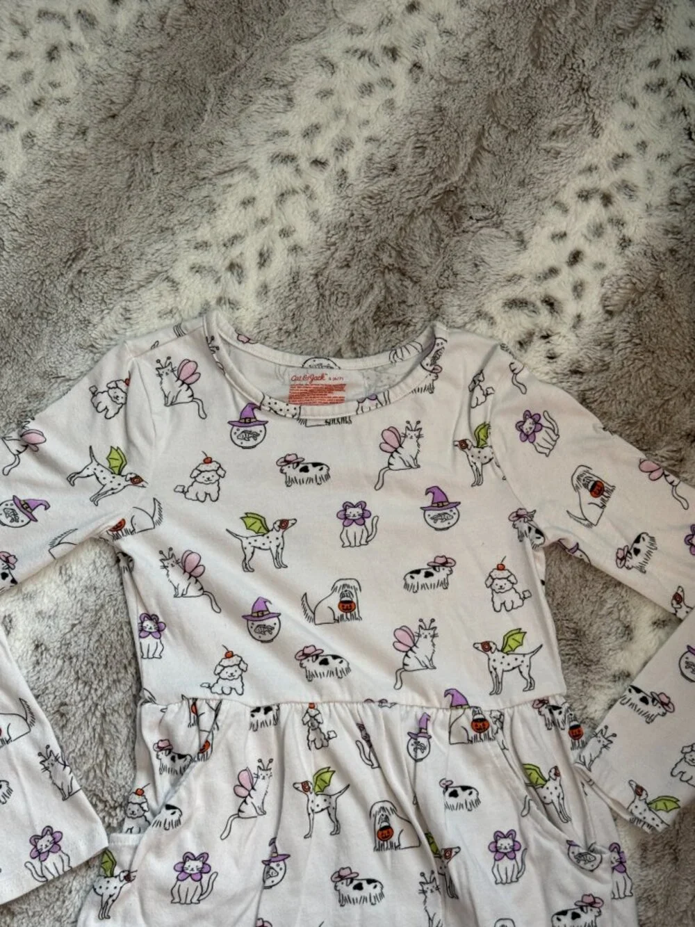 Cat & Jack long sleeve dress girls small Halloween dog cat costume girlhoodcore